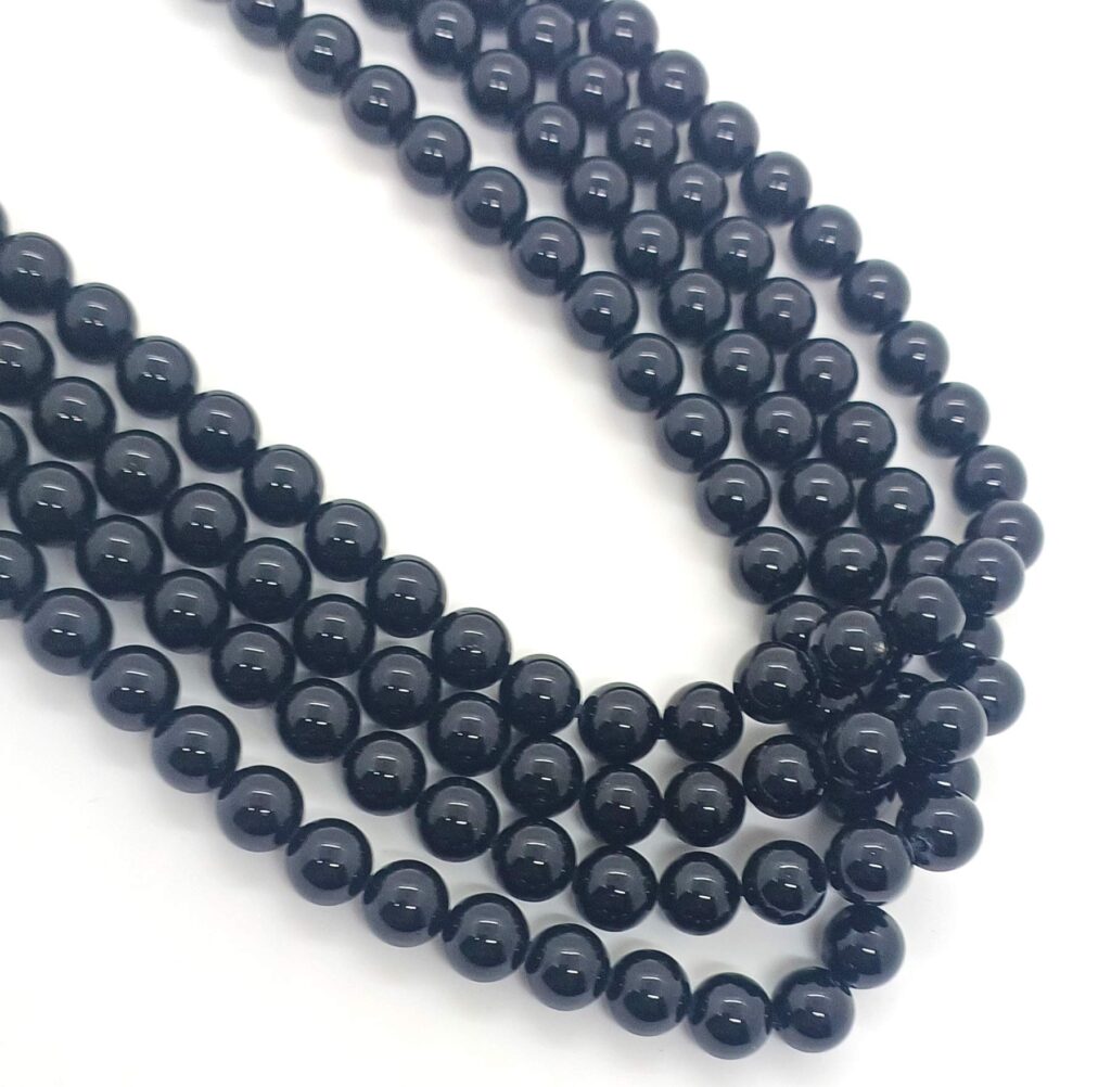 black tourmaline 0842 round 8mm