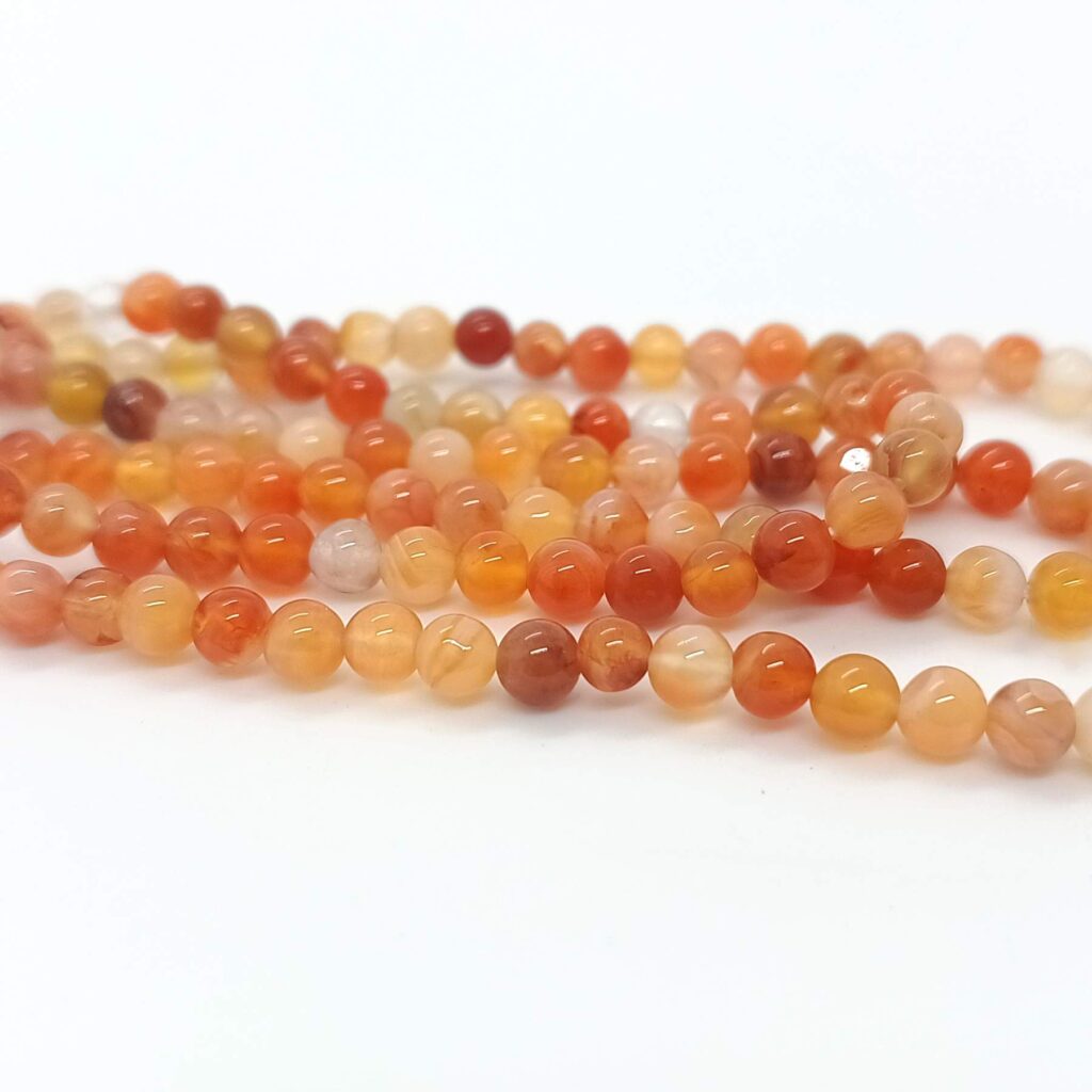 carnelian mix 01042 round 6mm