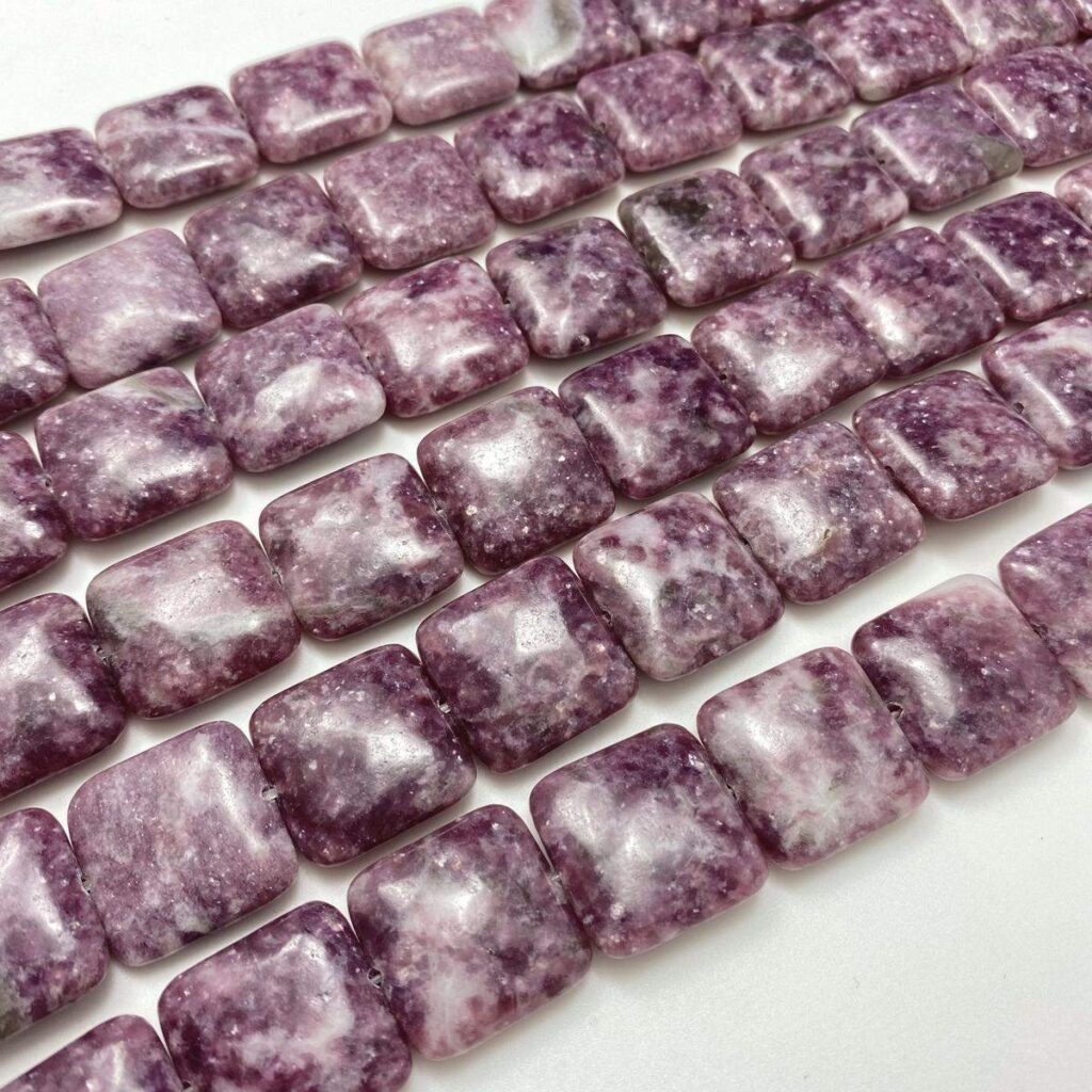 lepidolite pink 0369 square 20mm