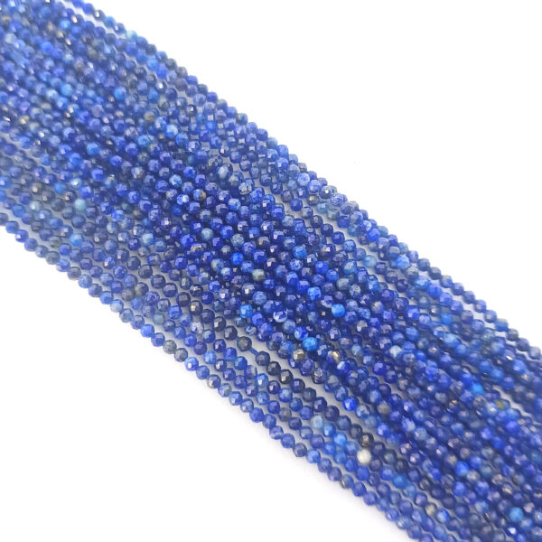 lapis lazuli mini beads faceted round 2mm