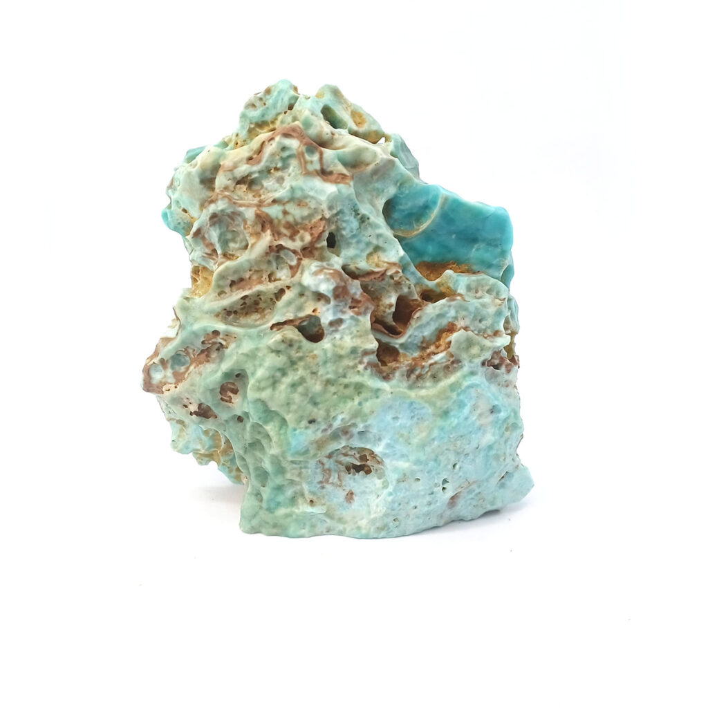 blue aragonite caribbean calcite natural raw piece 1055kg ref70 3