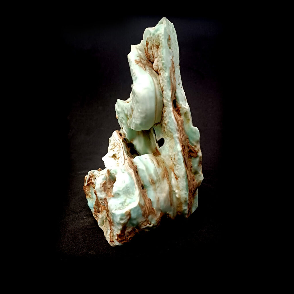 blue aragonite caribbean calcite natural raw piece 1105kg ref71 3